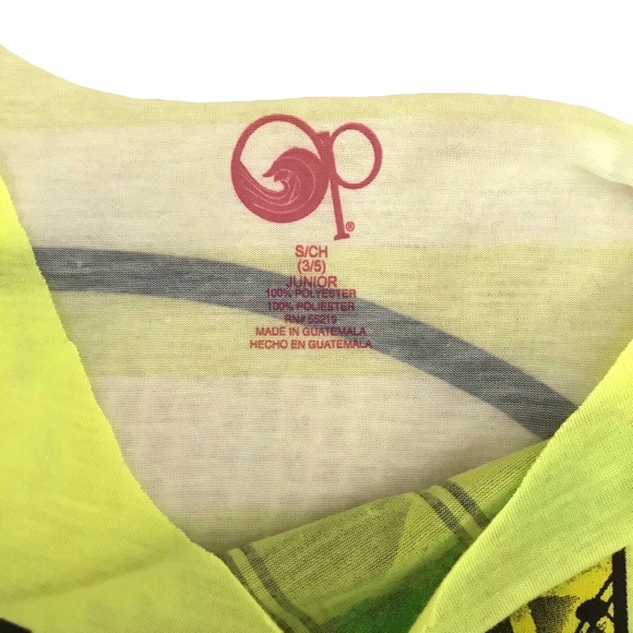 OP Ocean Pacific Cropped Striped Bright Top Small - Picture 5 of 6